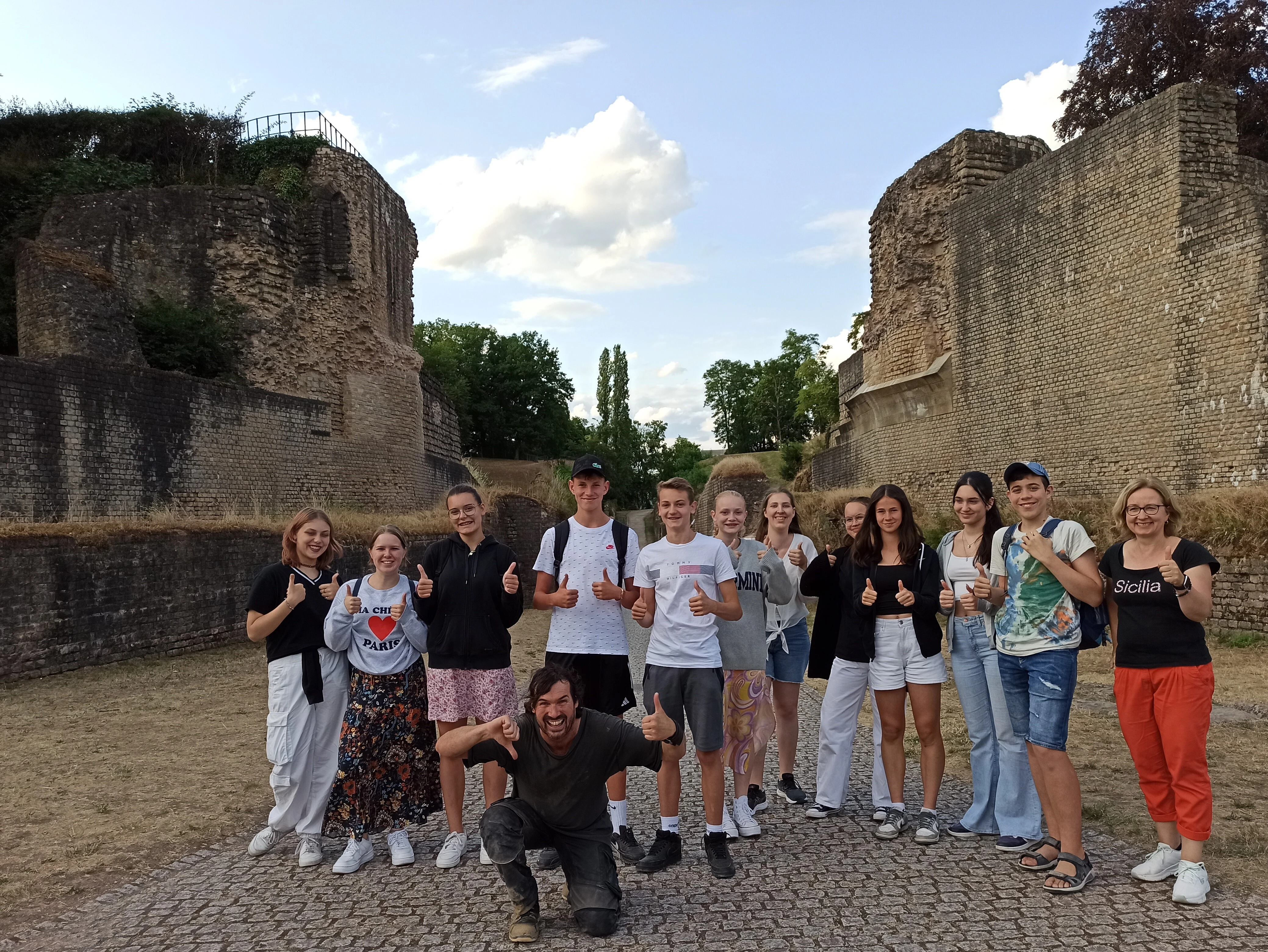 Gruppenphoto mit dem Gladiator Valerius